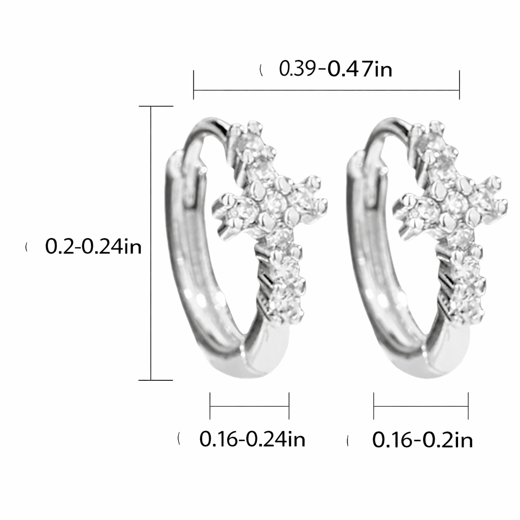 Cross Hoop Earrings