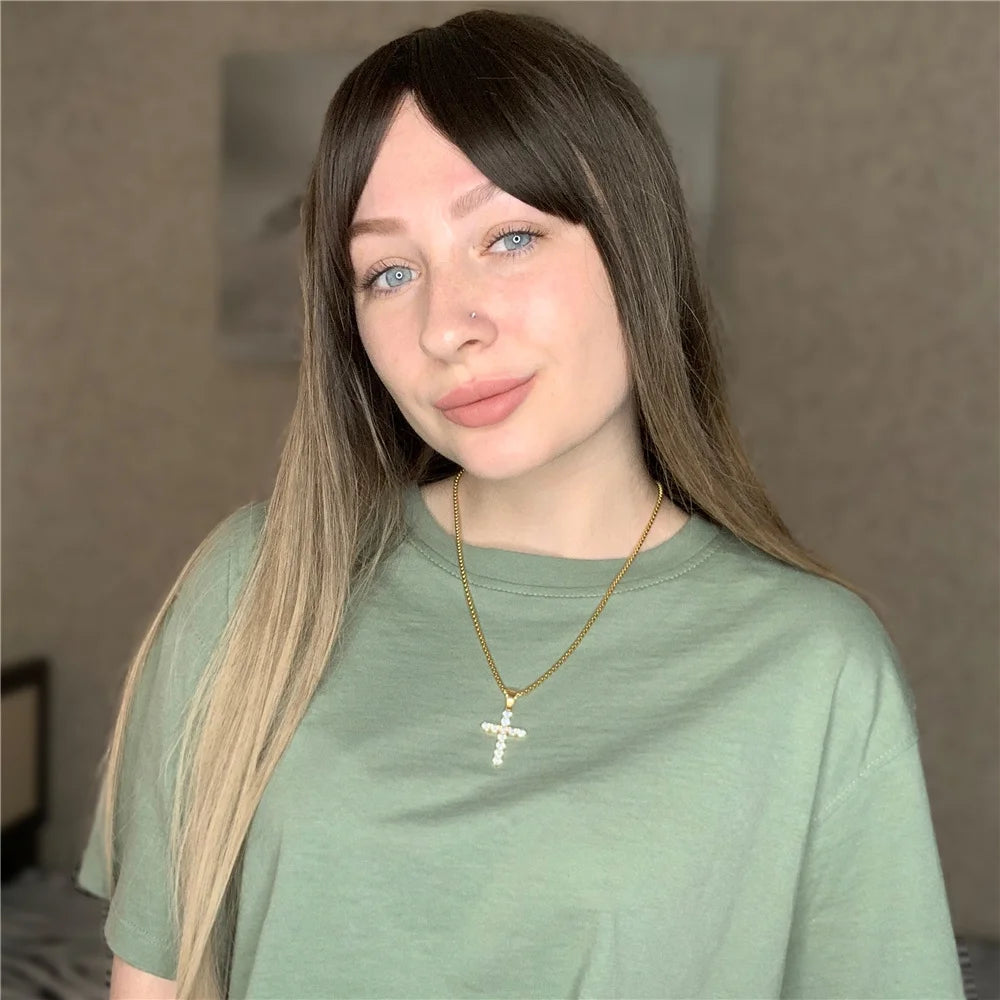 Small Gold Cross Necklace