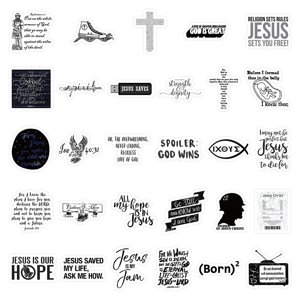 Jesus Phrase Stickers
