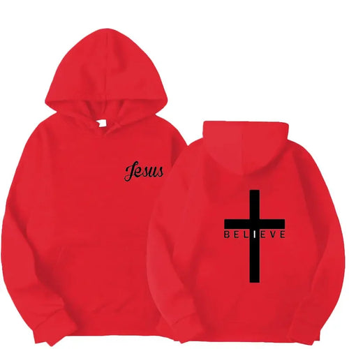 Believe Cross Lace Hoodie