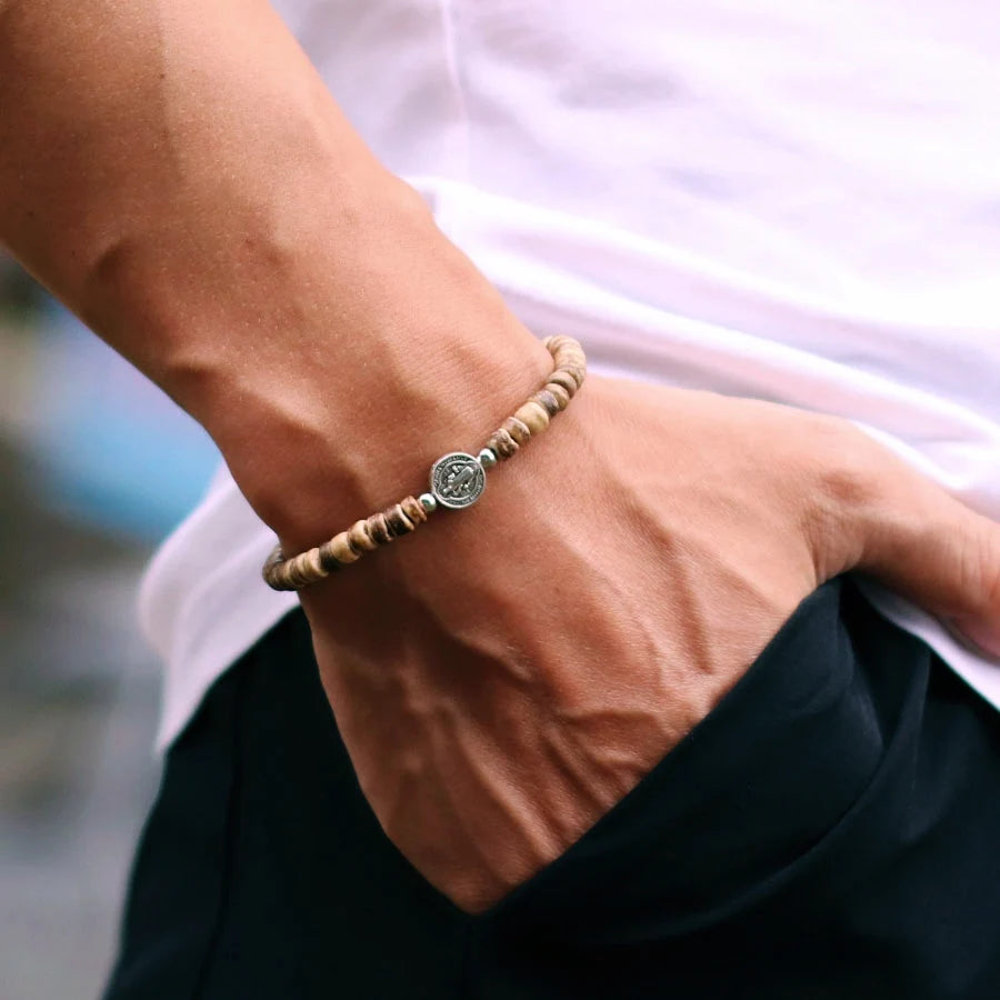 Saint Benedict Beaded Bracelet