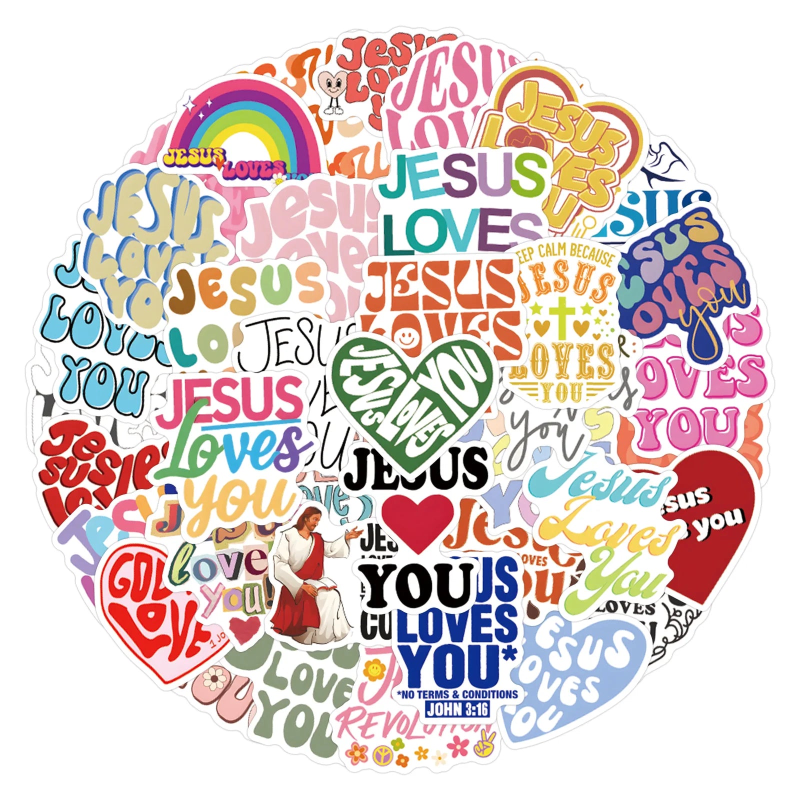 Jesus Loves You Stickers