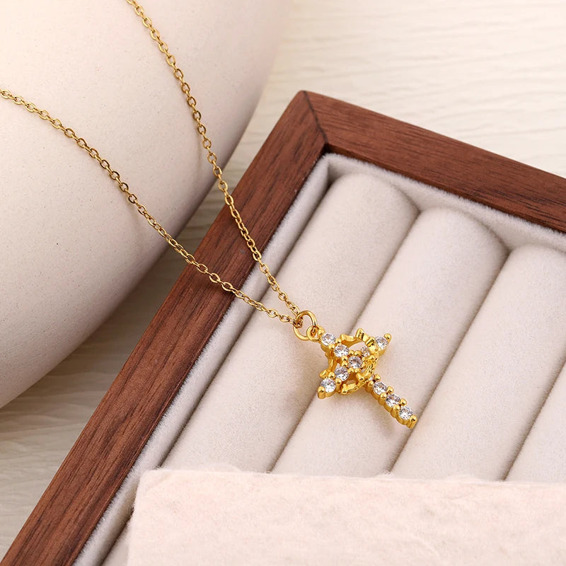 Rotatable Cross Necklace