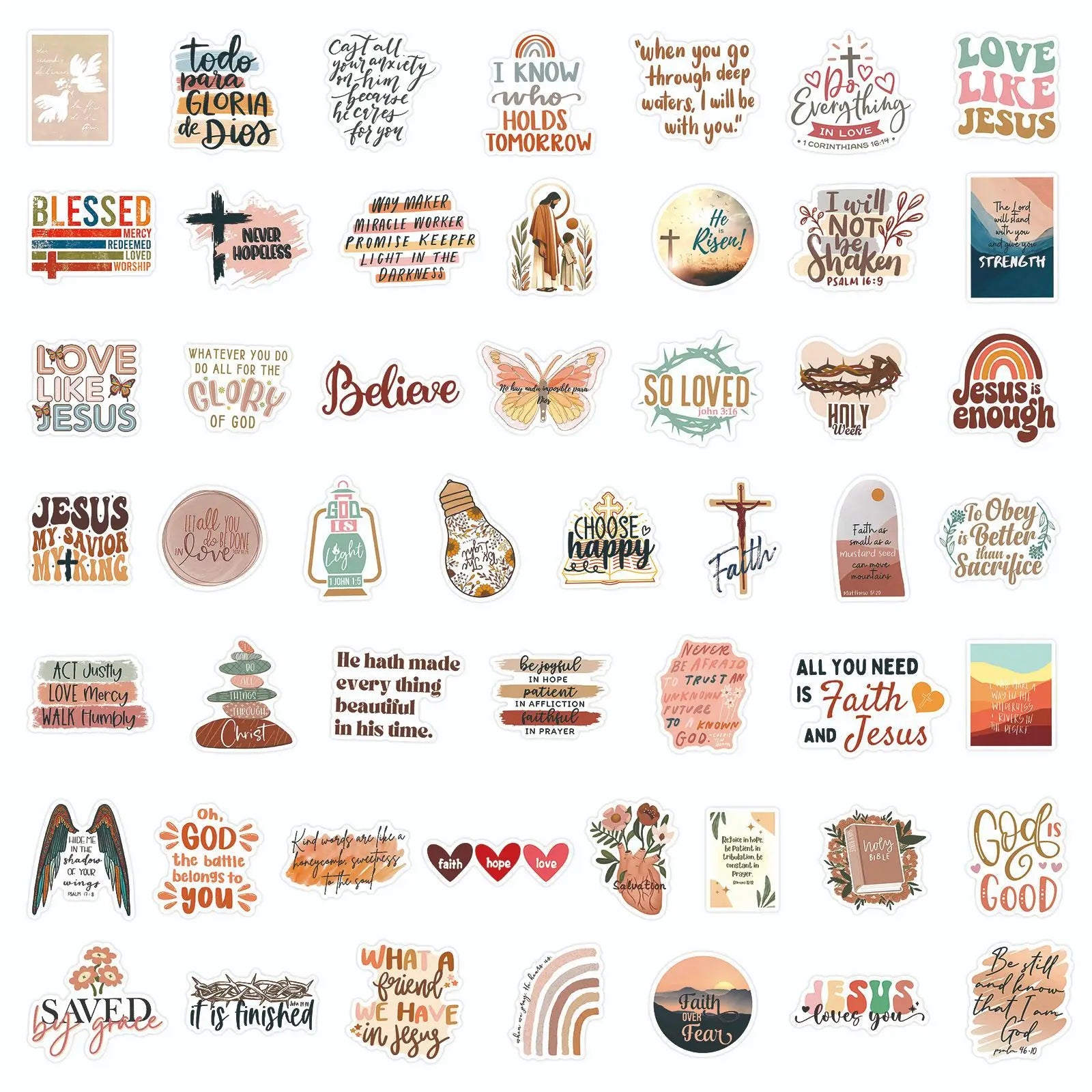 Boho Jesus Stickers