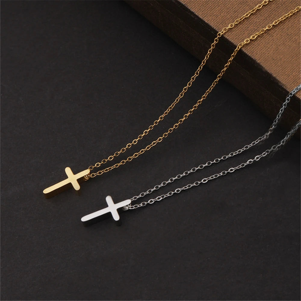 Small Jesus Cross Necklace
