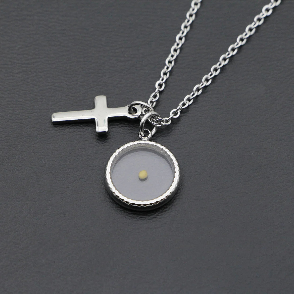 Mustard Seed Cross Necklace