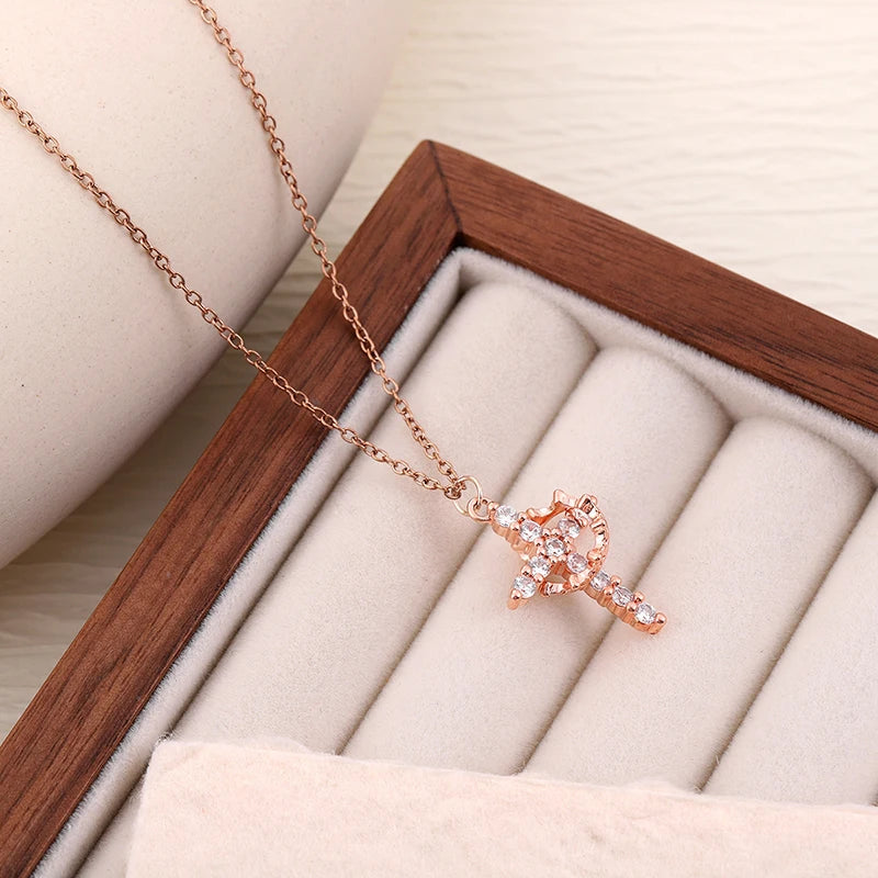 Rotatable Cross Necklace