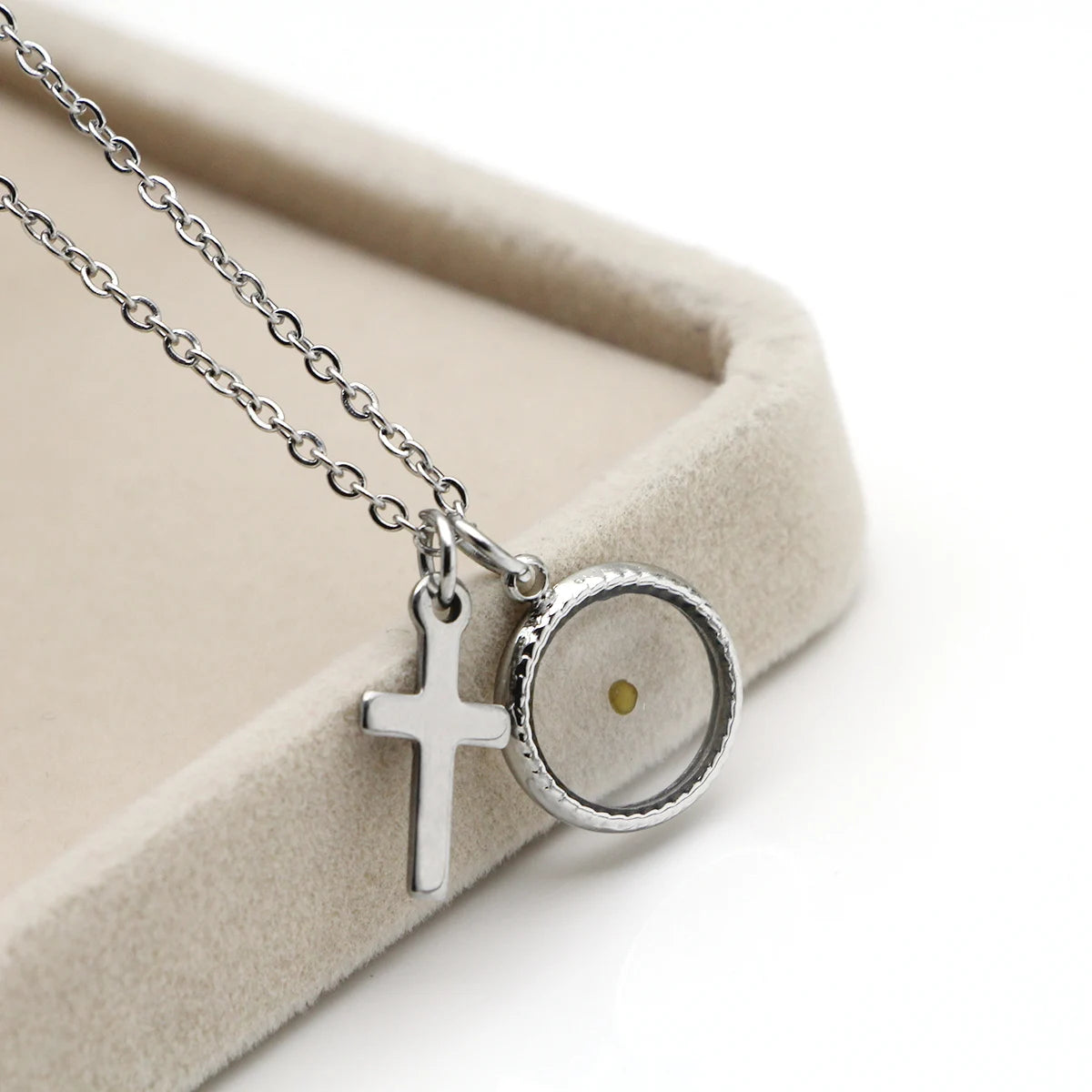 Mustard Seed Cross Necklace