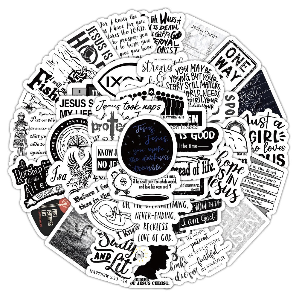 Jesus Phrase Stickers