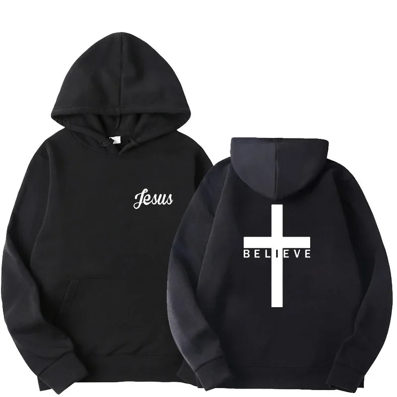 Believe Cross Lace Hoodie
