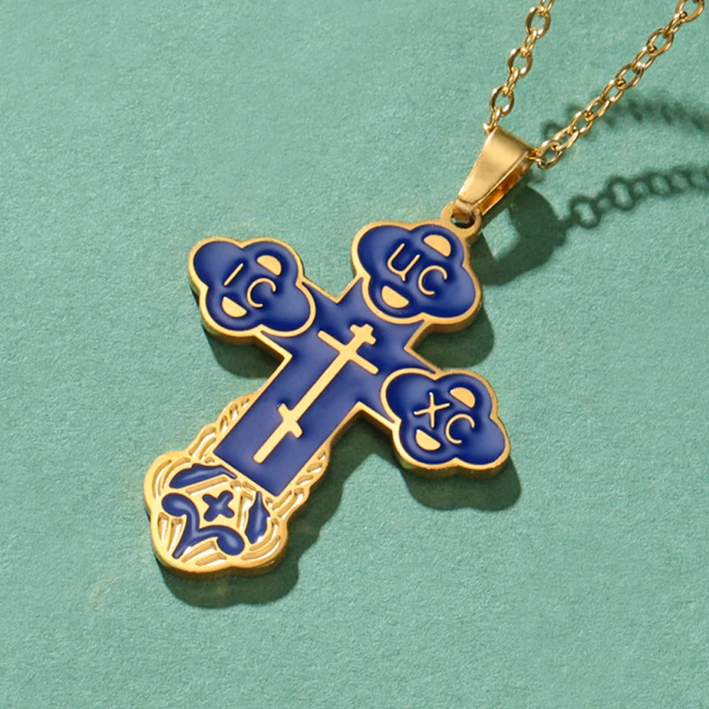 Serbian Orthodox Cross Necklace