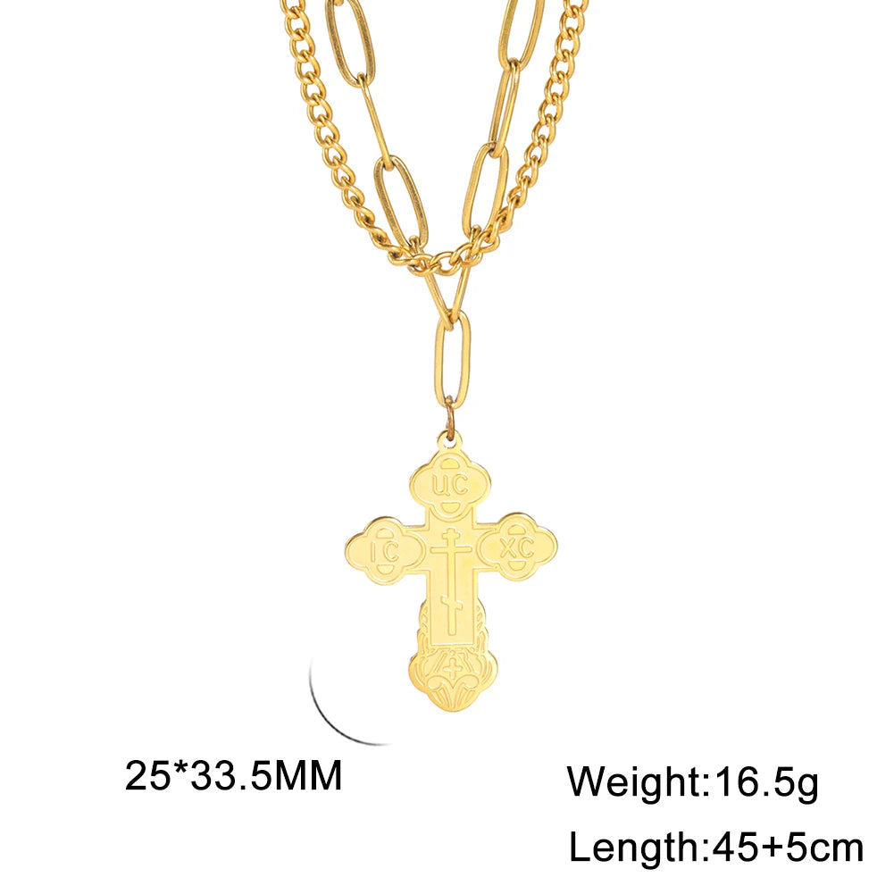 Serbian Orthodox Cross Necklace