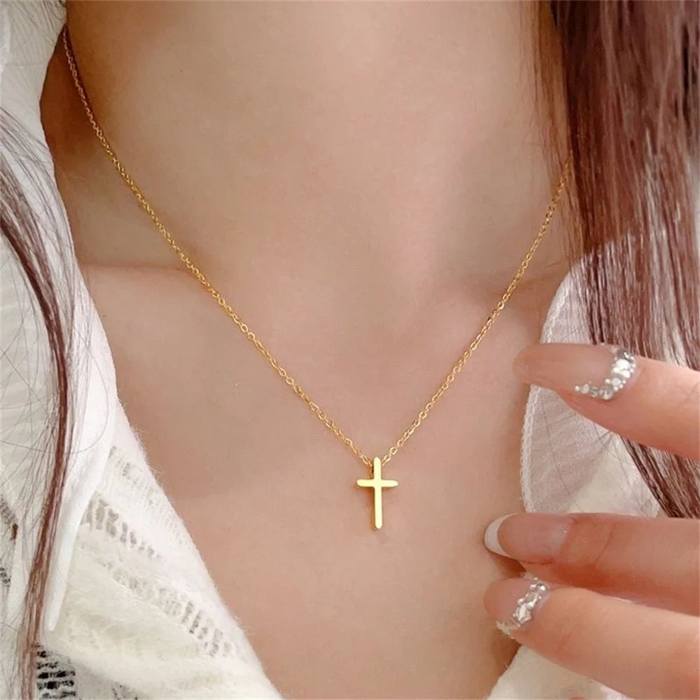Small Jesus Cross Necklace